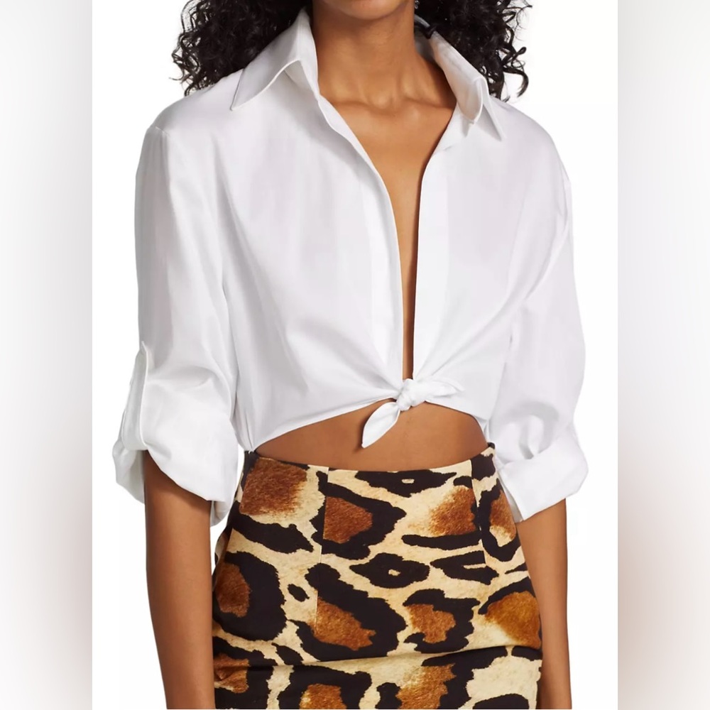 Sergio Hudson Mix Media Tie Top Dress. - Picture 7 of 12